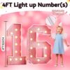 4FT Light-Up Number 16 Marquee – Pink DIY Foam Board Kit for Birthday & Anniversary Parties - Image 7