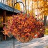 12 Bundles Artificial Fall Daisy Flowers – UV Resistant Faux Silk Plants for Outdoor Porch, Patio & Yard Decor - Image 4