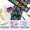 18-Color Glitter Watercolor Set – Metallic & Chameleon Paints with Brush & Paper - Image 5