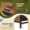 "9-Drawer Fabric Dresser – Tall Storage Tower with Wood Top & Steel Frame, Rustic Brown" - Image 7