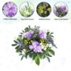 Hydrangea Floral Candle Holder Centerpiece – Artificial Silk Flowers with Glass Votive - Image 5