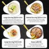 12-Piece Gold Serving Utensils Set – Spoons, Forks, Tongs, Ladle & Cake Server for Buffet & Catering - Image 2
