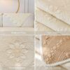 Cotton Quilted Couch Cover – Rustic Embroidered, Non-Slip Sofa Protector for Pets & Kids (Ivory, 28"x28") - Image 3