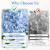 4 Blue 21" Real Touch Hydrangeas – Faux Flowers for Vase, Wedding & Table Decor - Image 3
