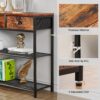 38" Entryway Table – Rustic Brown, 3 Drawers, Storage Shelves - Image 4