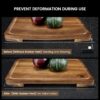 7-Piece Large Cutting Board Set – Acacia Wood & Plastic Mats with Holder, Juice Groove & Non-Slip Design - Image 5