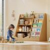 "Kids Bookshelf & Toy Storage Cabinet – 4-Tier Wooden Bookcase for Nursery & Playroom" - Image 2