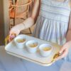 Set of 3 White Serving Platters with Handles – 18.3/16.7/14.8" Reusable Rectangular Trays for Dinner, Cake, Turkey & More - Image 3