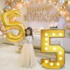 4FT Light-Up Number 15 Marquee – Gold Foam Board DIY Kit for Birthday, Graduation & Anniversary Parties - Image 2