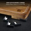 7-Piece Large Cutting Board Set – Acacia Wood & Plastic Mats with Holder, Juice Groove & Non-Slip Design - Image 3