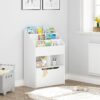 Kids Bookshelf & Toy Storage – Wooden Book Display Rack, White - Image 6