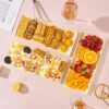 3-Tier Serving Tray – 14" Beige Platters with Collapsible Gold Iron Rack for Fruit & Dessert Display - Image 7