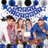 Blue & Silver Birthday Decorations – Banner, Balloons, Honeycomb Balls, Swirls & Garland for All Ages - Image 2
