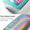 Rainbow Titanium Handheld Grater Set – Stainless Steel with Removable Containers - Image 4