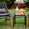 Set of 2 Bronze Outdoor Side Tables – 16" Square with Tempered Glass Top - Image 7