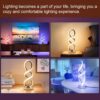 Modern Spiral RGB Table Lamp, Touch Dimmable, 7 Colors & 10 Modes for Bedroom & Living Room - Image 4