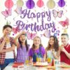 Purple Birthday Decorations – Pre-Strung Banner, Honeycomb Balls, Swirls & Garland (No DIY Needed) - Image 2