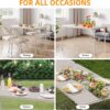 "5-Piece Folding Table and Chairs Set, PU Upholstered, Portable & Foldable, Beige" - Image 7