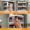 Slide & Rotate Spice Rack Organizer – Magnetic 5-Tier Cabinet Storage with Adjustable Shelves - Image 6