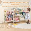 "B1 Kids Bookshelf & Toy Storage – 3-Tier Sling Bookcase for Nursery & Playroom, White" - Image 5