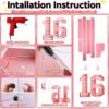 4FT Light-Up Number 16 Marquee – Pink DIY Foam Board Kit for Birthday & Anniversary Parties - Image 2