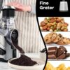 Rotary Cheese Grater with Handle – 3-Blade Mandoline Slicer & Vegetable Grinder with Peeler - Image 5