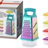 Professional 5-Piece Rainbow Box Grater Set – 4-Sided Stainless Steel Grater & Peelers – Turquoise - Image 2