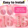 4FT Light-Up Number 16 Marquee – Pink DIY Foam Board Kit for Birthday & Anniversary Parties - Image 6