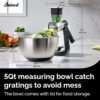 Stainless Steel Rotary Cheese Grater with Stand, 5 Qt Bowl & 3 Drum Blades – Mandoline Slicer & Chopper with Peeler - Image 3