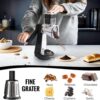 Stainless Steel Rotary Cheese Grater with Stand, 5 Qt Bowl & 3 Drum Blades – Mandoline Slicer & Chopper with Peeler - Image 6