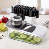 11-in-1 Mandoline Slicer & Kitchen Gadget Set – Fruit Cutter, Grater, Spiralizer & More (White) - Image 2