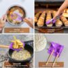 12-Piece Silicone Cooking Utensil Set – Wooden Handles, Heat-Resistant, BPA-Free, Dishwasher Safe (Purple) - Image 4