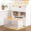 Kids Bookshelf & Toy Storage – Wooden Book Display Rack, White - Image 5