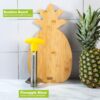 2-Piece Pineapple Slicer & Bamboo Board Set – Stainless Steel Slicer with Non-Slip Handle - Image 6