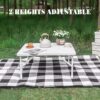 Square Folding Table with Handle – Adjustable Height, Portable White Plastic Table for Picnic, Party & Events - Image 2