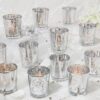 24 Pcs Mercury Silver Votive Candle Holders – Wedding & Party Decor - Image 6