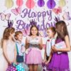Purple Birthday Decorations – Pre-Strung Banner, Honeycomb Balls, Swirls & Garland (No DIY Needed) - Image 4