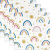 100 Boho Rainbow Cocktail Napkins – Disposable Paper Napkins for Sun, Moon & Stars Themed First Birthday Party - Image 2