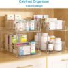 4 Pack 2-Tier Clear Bathroom Organizers – Pull-Out Under Sink & Cabinet Storage Bins - Image 6