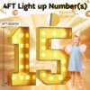 4FT Light-Up Number 15 Marquee – Gold Foam Board DIY Kit for Birthday, Graduation & Anniversary Parties - Image 7