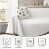 White Sectional Couch Cover – Washable Sofa Protector for 3-Cushion Couch, Thick Fabric for Pets (XX-Large, 91" x 134") - Image 6