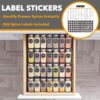 Spice Drawer Organizer with 28 Jars & 386 Labels – 4-Tier Seasoning Rack for Kitchen Drawers - Image 5