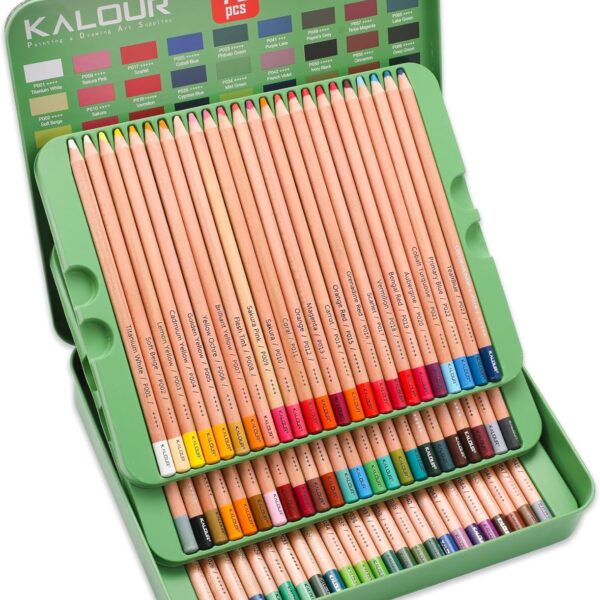 72 Pro Pastel Chalk Colored Pencils – Charcoal Set for Artists & Adults