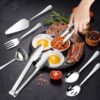 12-Piece Serving Set – Spoons, Forks, Tongs, Ladle, Cake Server & Appetizer Tongs for Buffet & Catering - Image 6