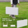 Square Folding Table with Handle – Adjustable Height, Portable White Plastic Table for Picnic, Party & Events - Image 3