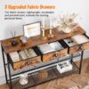 38" Entryway Table – Rustic Brown, 3 Drawers, Storage Shelves - Image 5