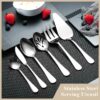 6-Piece Stainless Steel Silverware Serving Set – Dishwasher Safe Serving Spoons and Utensils - Image 7