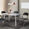 10-Pack Folding Chairs, Black PU Leather with Metal Frame, 350 lbs. Capacity - Image 6