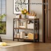 31.5" Rustic Console Table – 3-Tier Entryway Storage with Open Shelves - Image 6