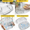 15" Premium Chilled Serving Tray with Lid & Dip Holder – 4-Compartment Party Platter for Fruits, Veggies, Shrimp - Image 3